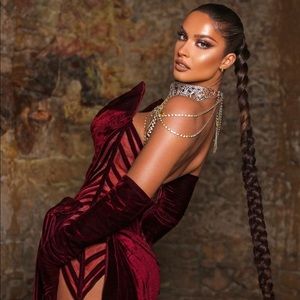 ~Soigné Red Wine:Velvet Corset Gown~